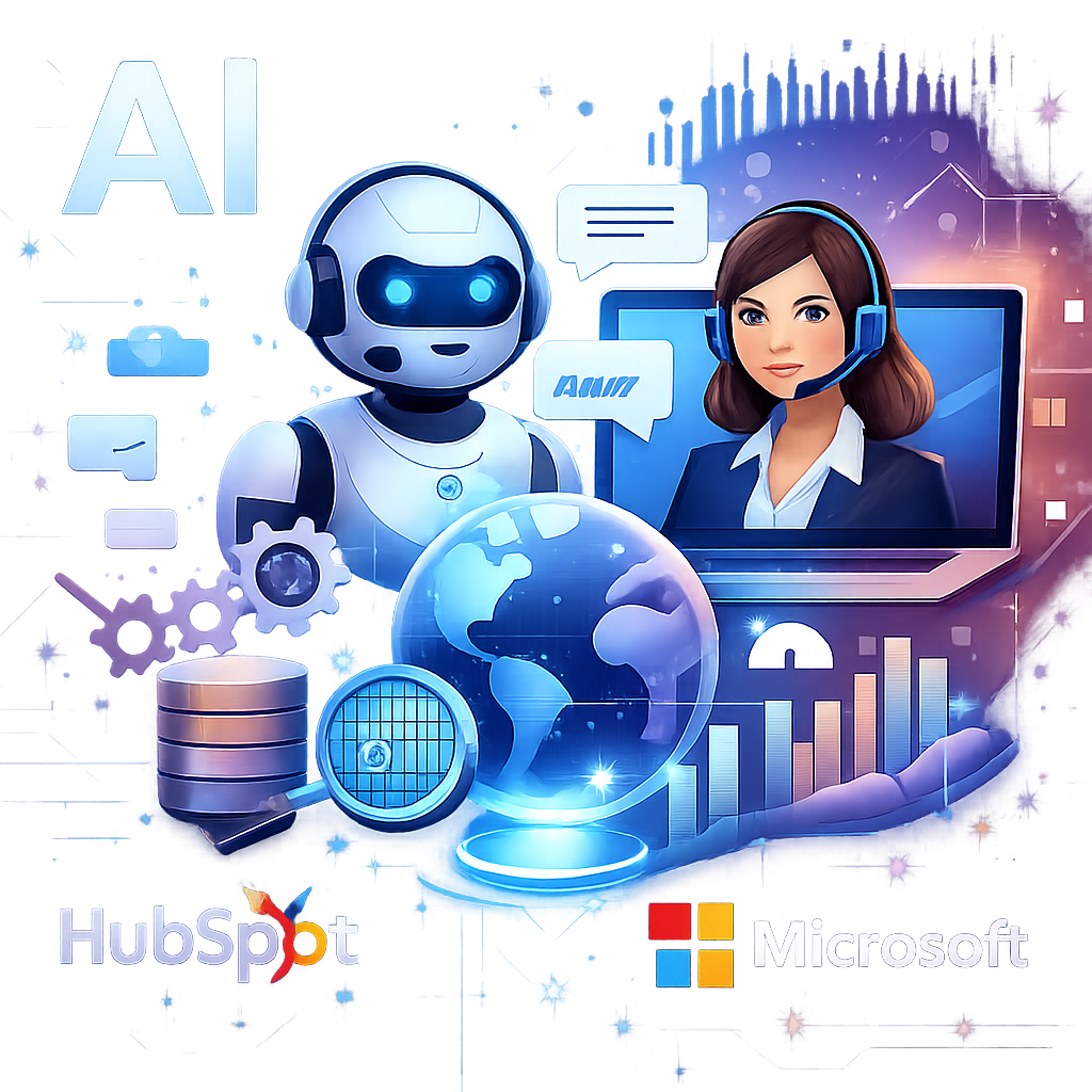 AI Chat Agents and Data Intelligence with Hubspot and Microsoft Logos-2