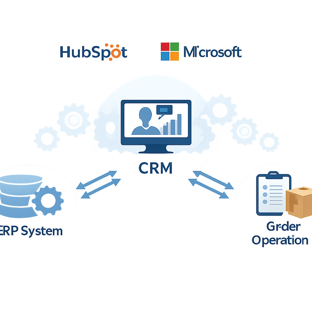 Data Flow Between CRM ERP and Order Systems  Title Data Flow Between CRM ERP and